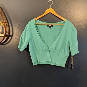 Cropped Mossimo cardigan in teal/seafoam